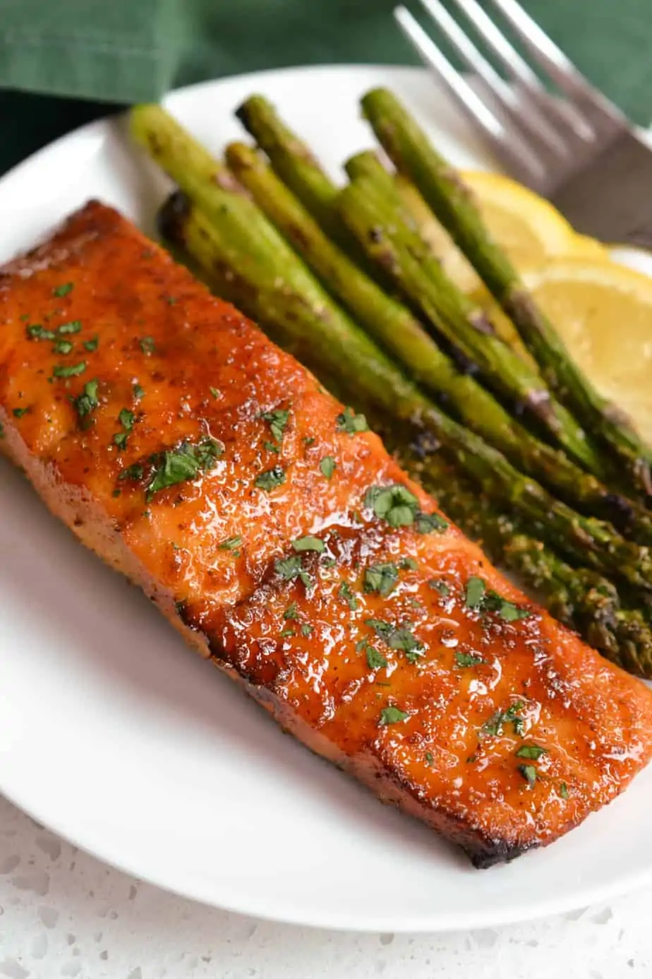 This Air Fryer Salmon recipe has a simple five-ingredient rub that ensures a flavorful taste and a tender filet every time. 
