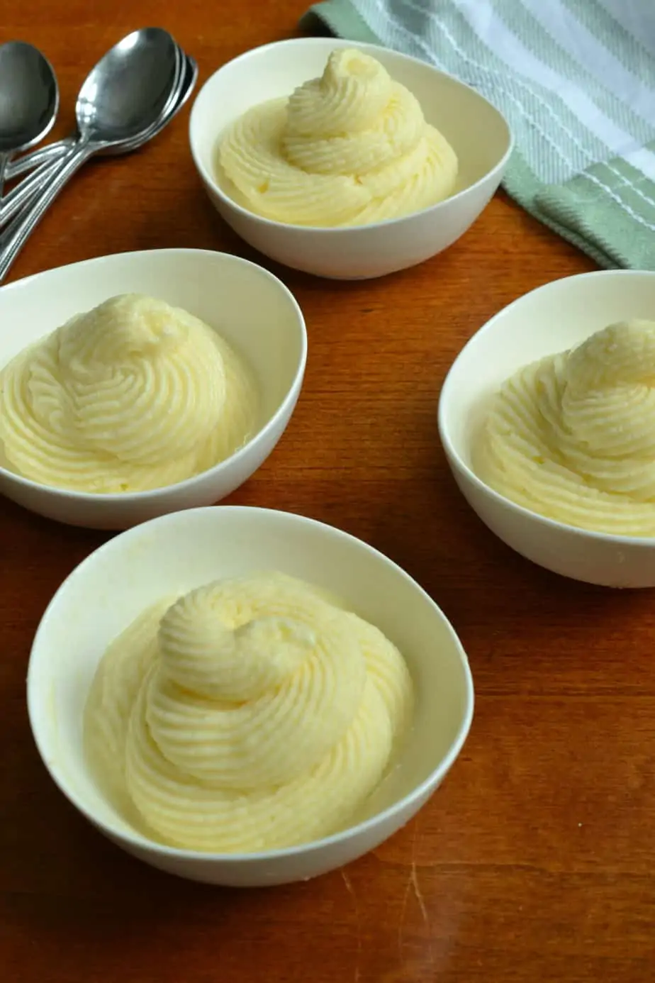 Bowls of Dole Whip frozen treat. 