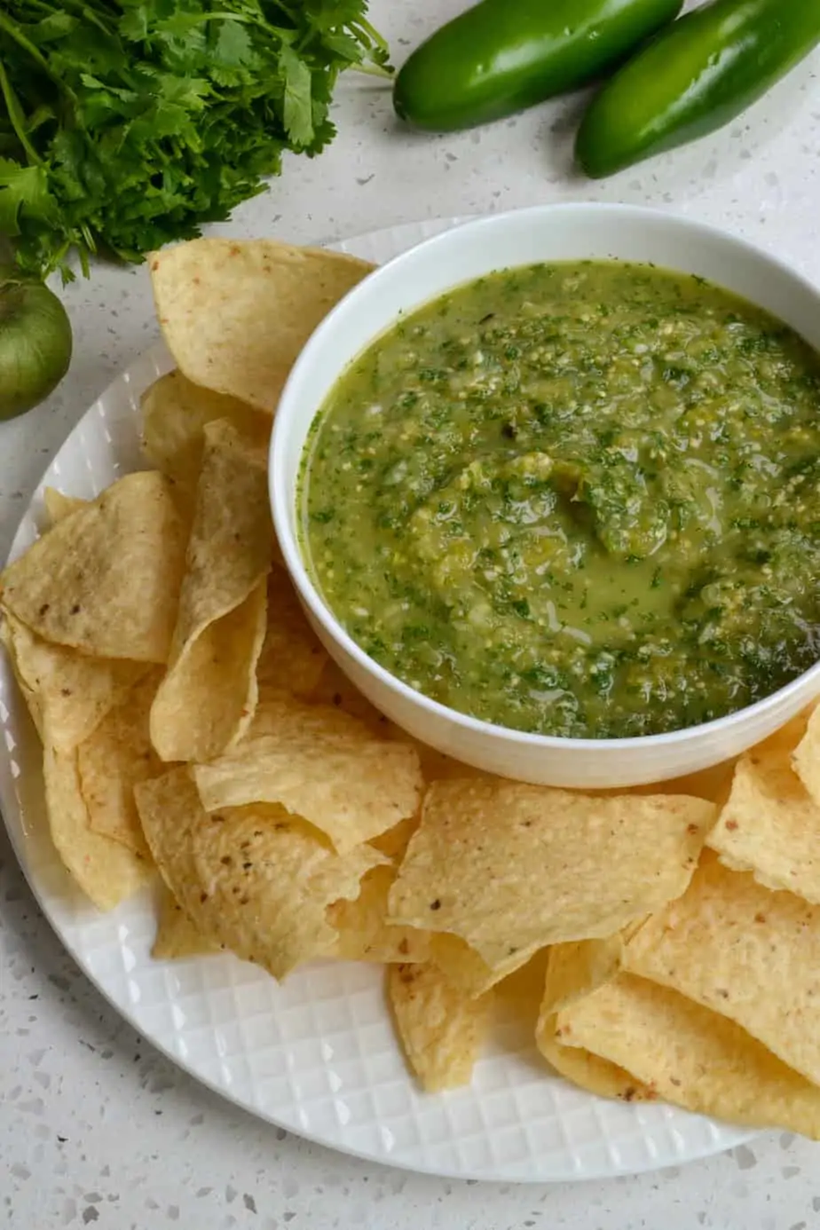 Fresh homemade salad verde