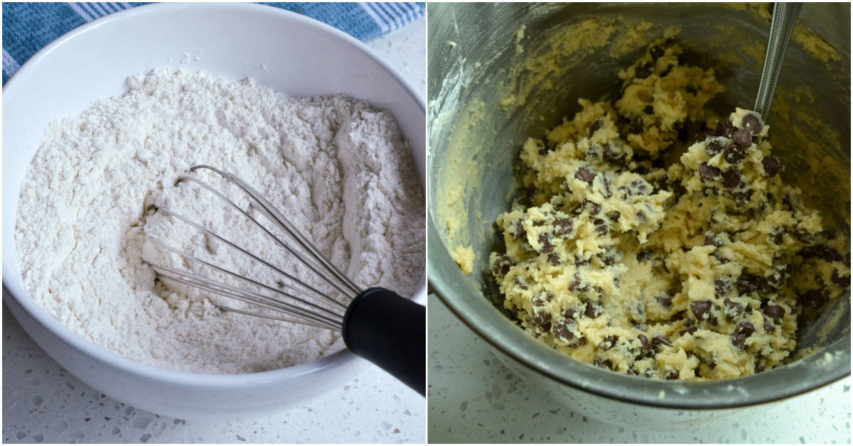 Mix up the cookie dough with a stand or hand mixer.