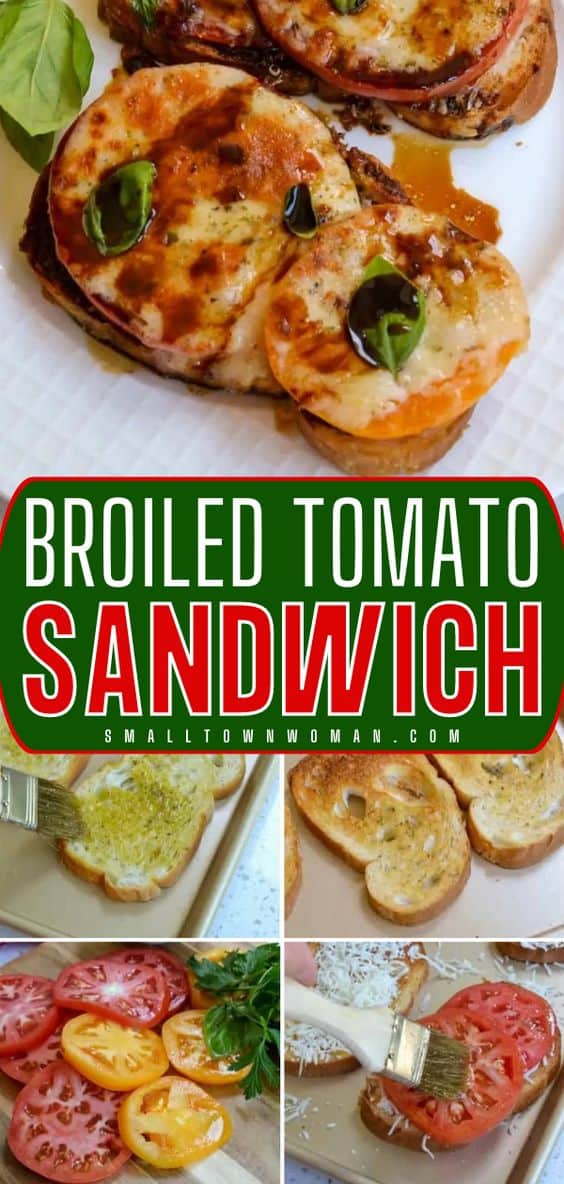 Broiled Tomato Sandwich with Balsamic Reduction | Small Town Woman