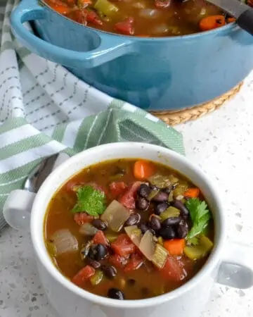 Black Bean and Vegetable oup