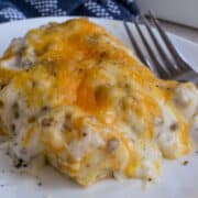Hot biscuits and gravy casserole