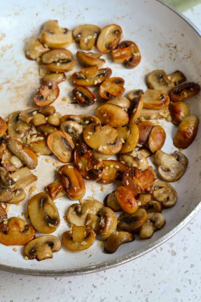 Skillet browned mushrooms.