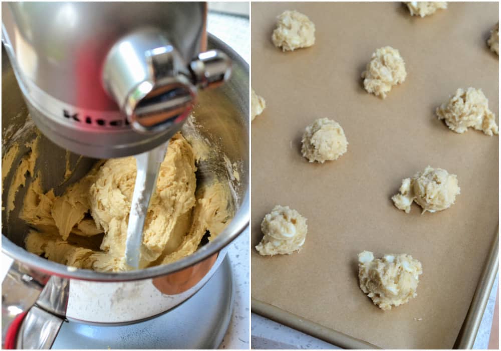 How to make white chocolate macadamia nut cookies. 