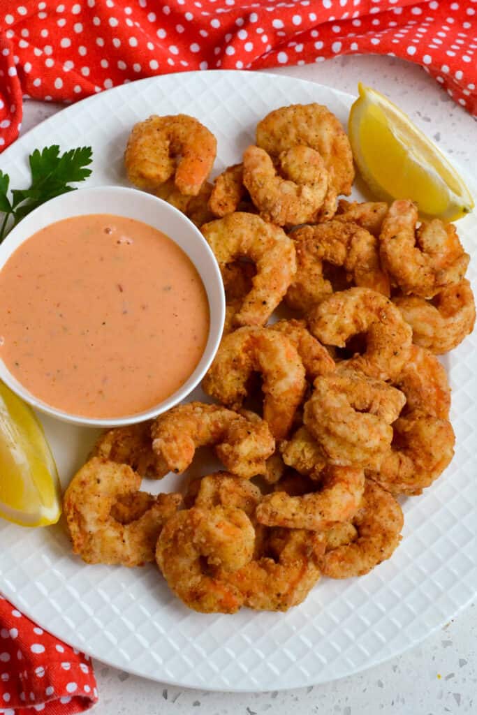 Small bite sized fried shrimp breaded in Cajun spices served with boom boom sauce.