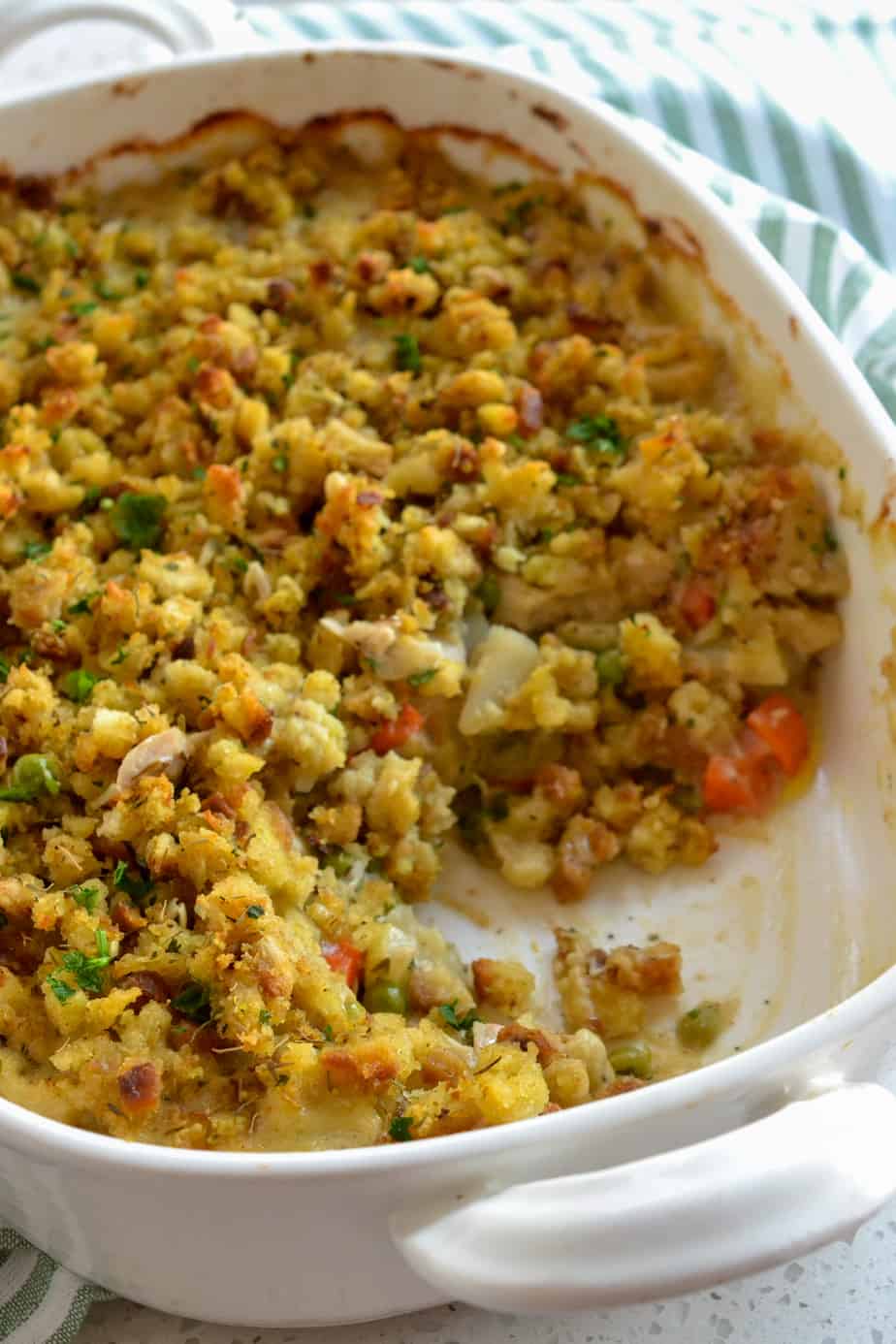 Chicken Stuffing Casserole {No Canned Soup} | Small Town Woman