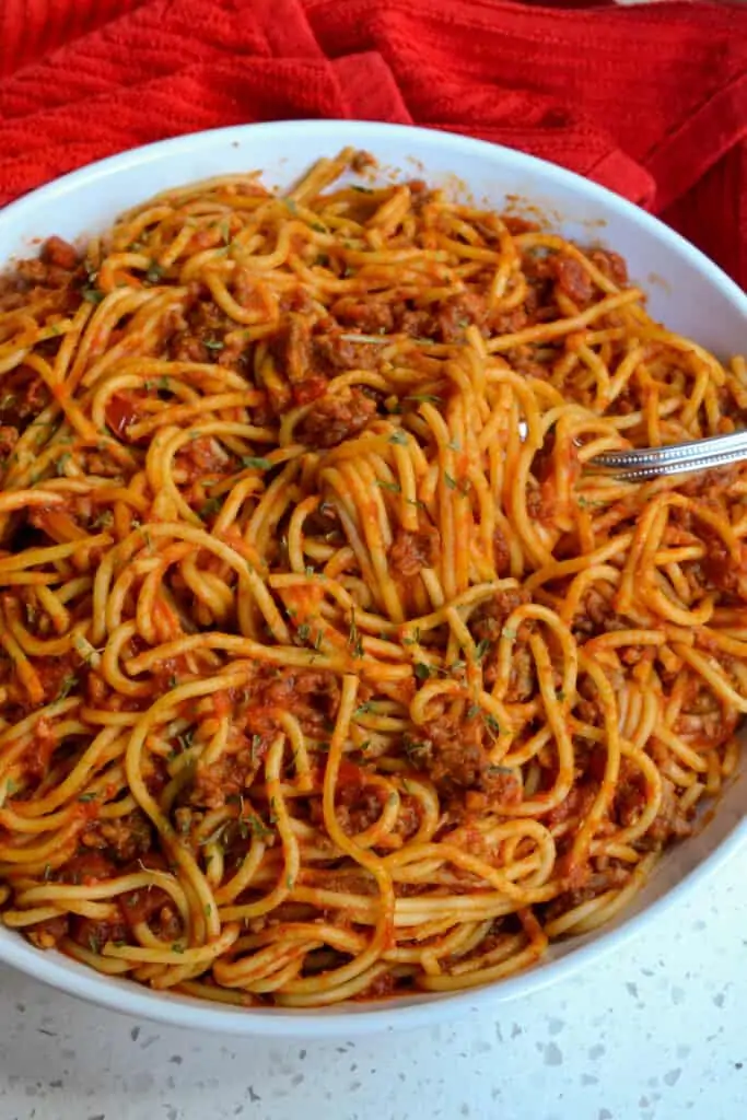 Instapot Spaghetti with Italian Sausage
