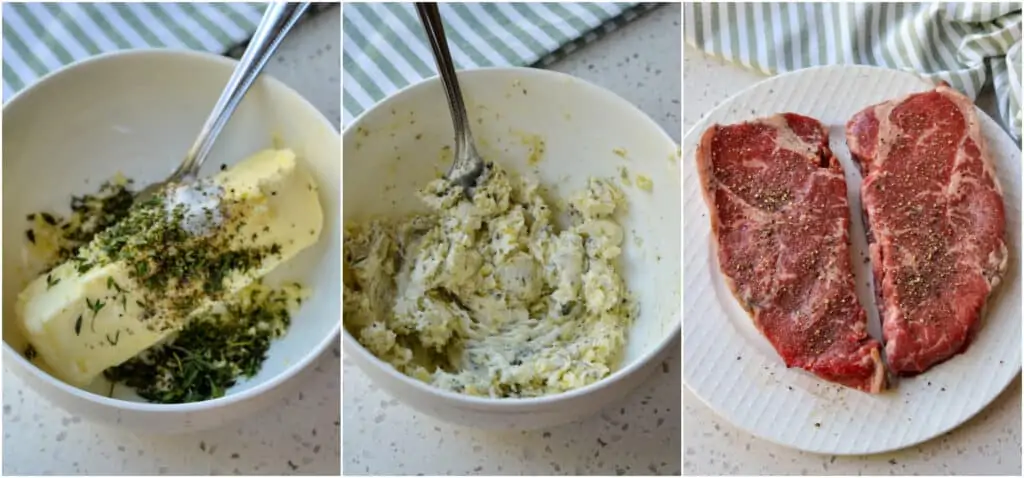 There are a few quick steps in preparing   New York strip steaks. 