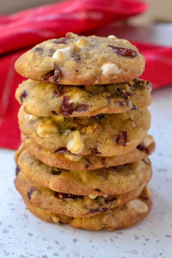 A stack of scrumptious fresh baked cookies. 
