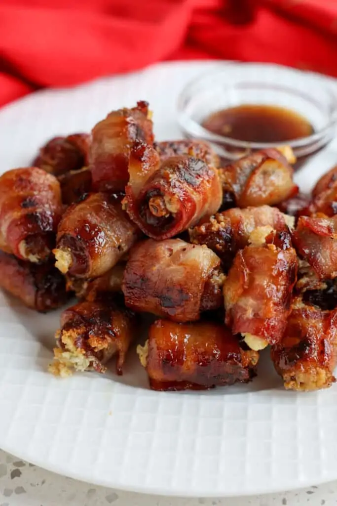 Bacon wrapped dates with cream cheese are the prefect party appetizer.  