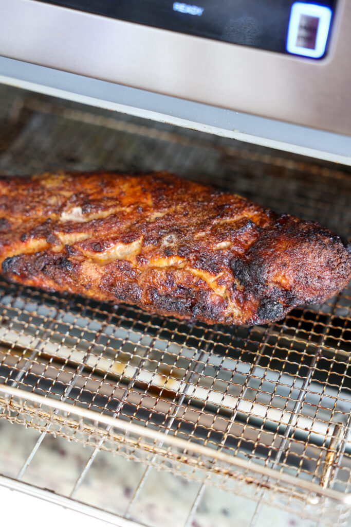 Cook the tenderloin in the air fryer for a little over 15 minutes turning halfway through. 