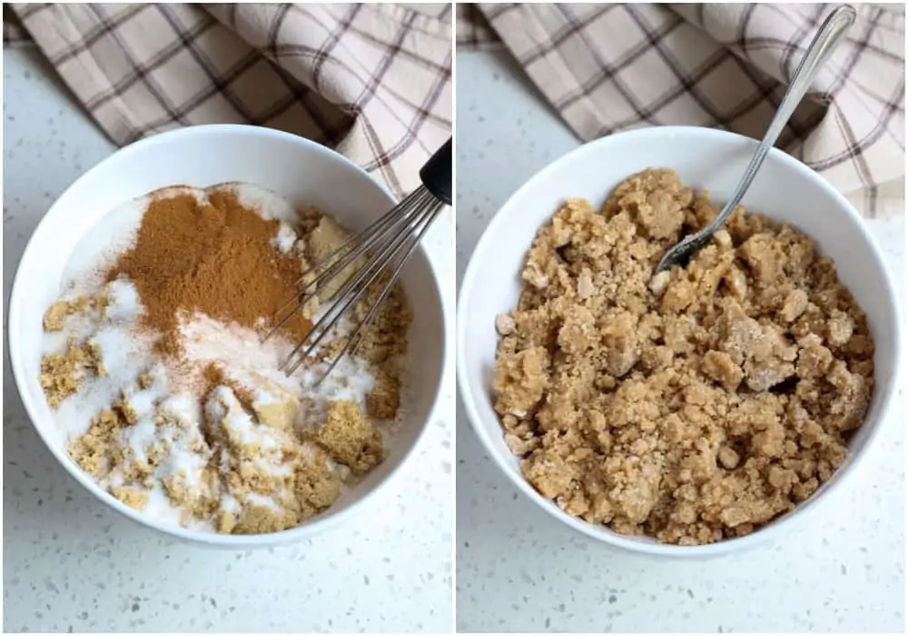 How to make the crumb topping for crumb coffee cake. 