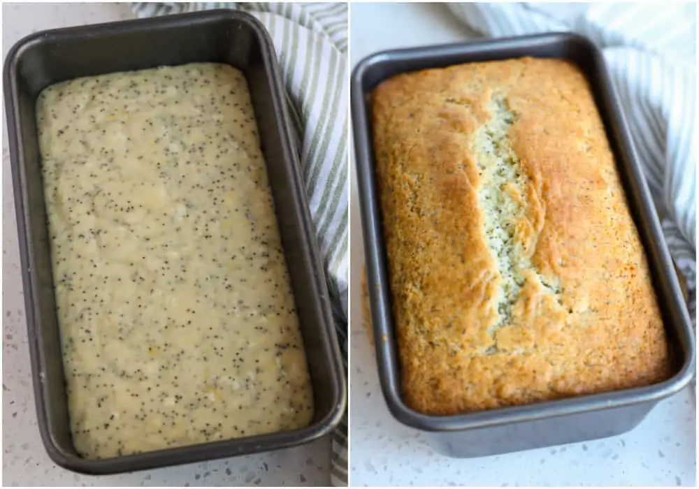 Bake Lemon Poppy Seed Bread for about 50 minutes. 