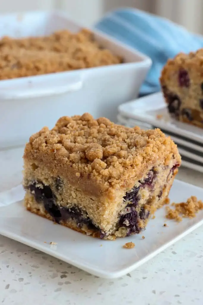 Serve this blueberry buckle for breakfast or dessert. 