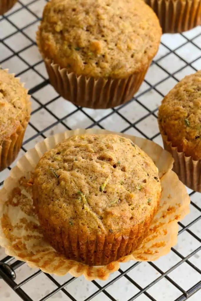 These easy Zucchini Muffins are moist with exceptional flavor and texture from freshly shredded zucchini and chopped pecans. 
