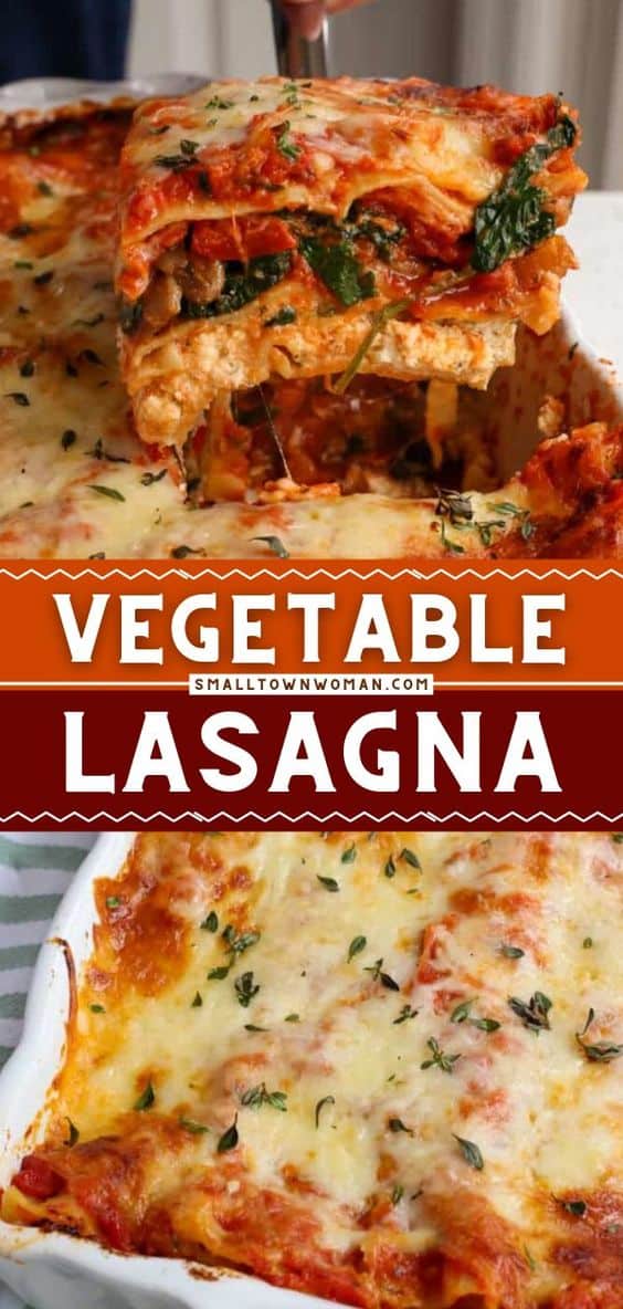 Vegetable Lasagna (Crazy Good) | Small Town Woman