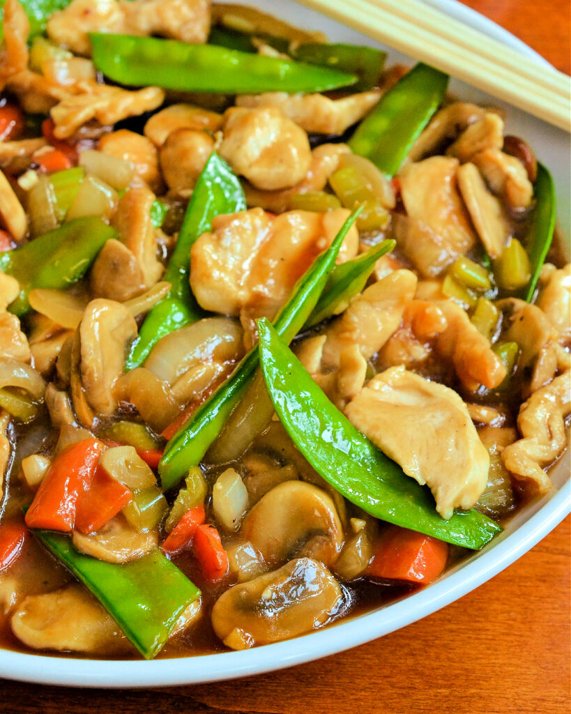 This delicious Chicken Chop Suey Recipe combines tender bites of chicken breast with a variety of veggies.