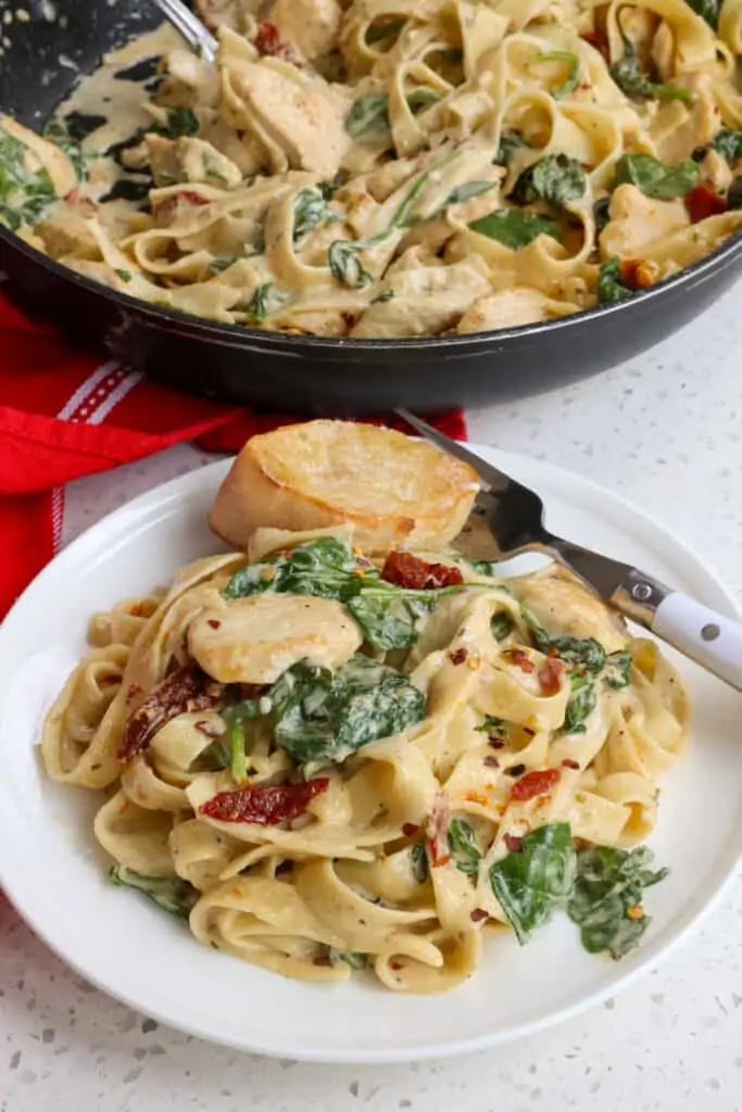 This Tuscan Chicken is an elegant enough dish for company yet easy enough for a weekday dinner. 
