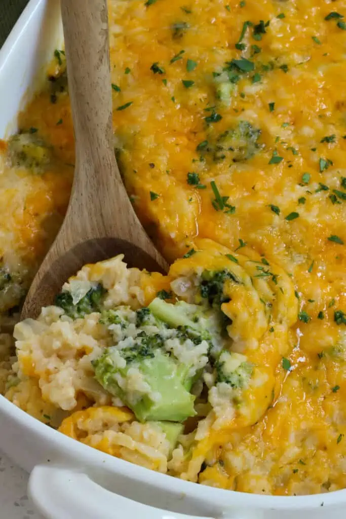 Broccoli Rice Casserole {Made from Scratch} - Spend With Pennies