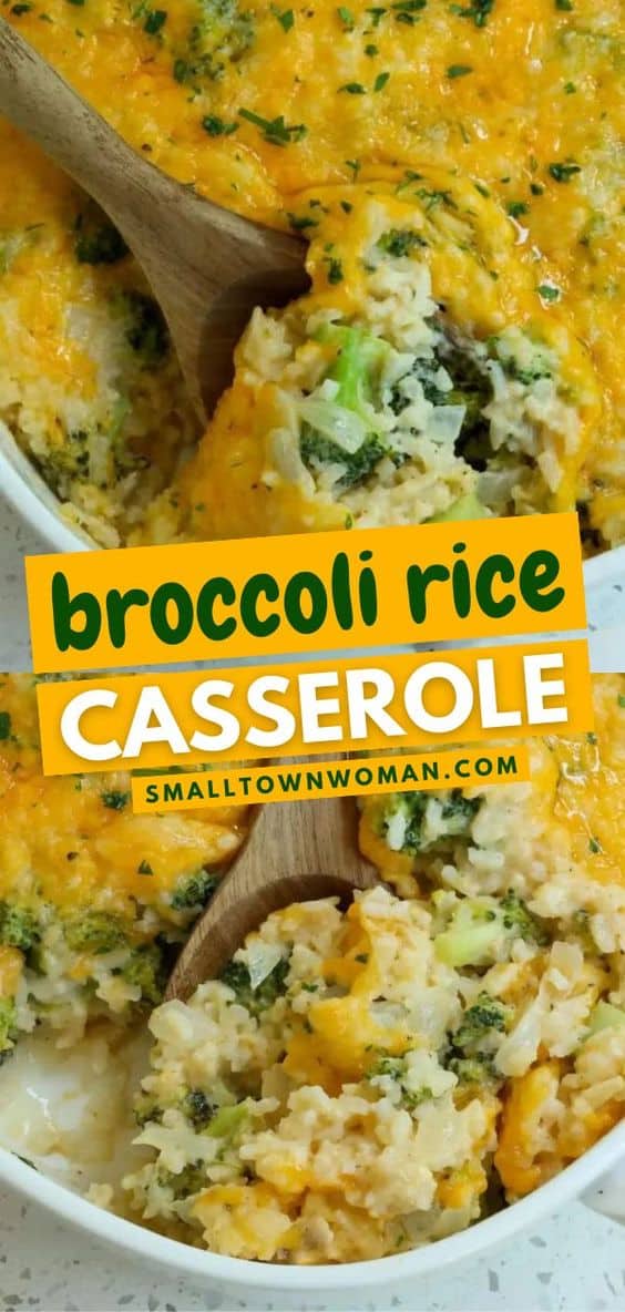 Broccoli Rice Casserole - Small Town Woman