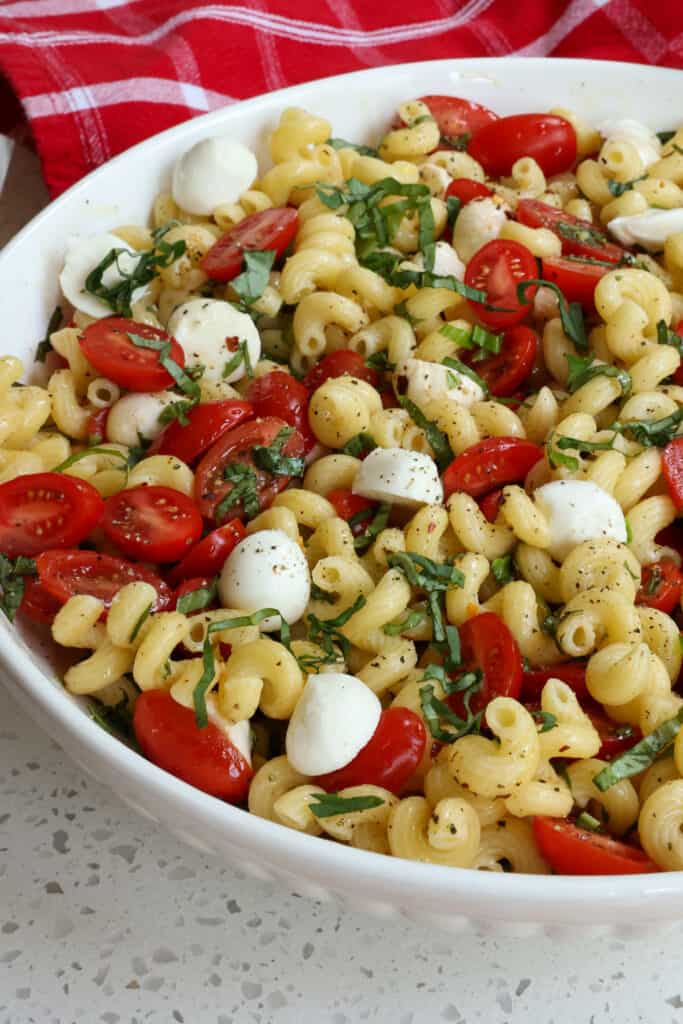 Summer is the ideal time for pasta dishes with garden fresh vegetables and herbs.