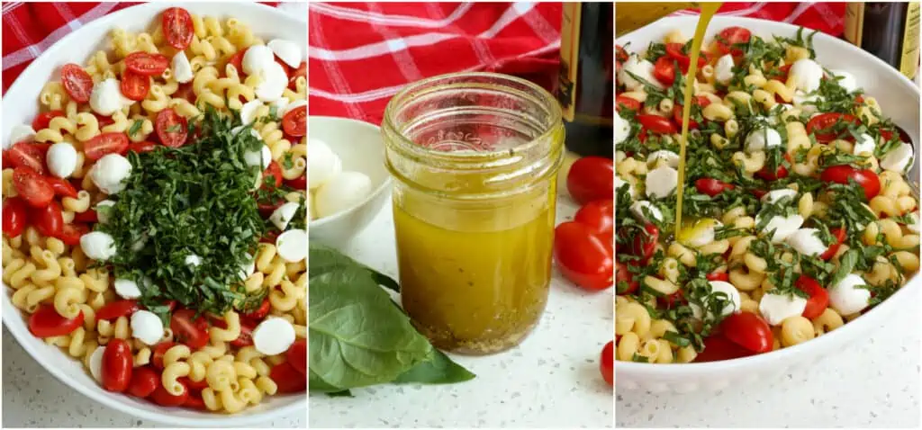 How to make Caprese Pasta Salad.