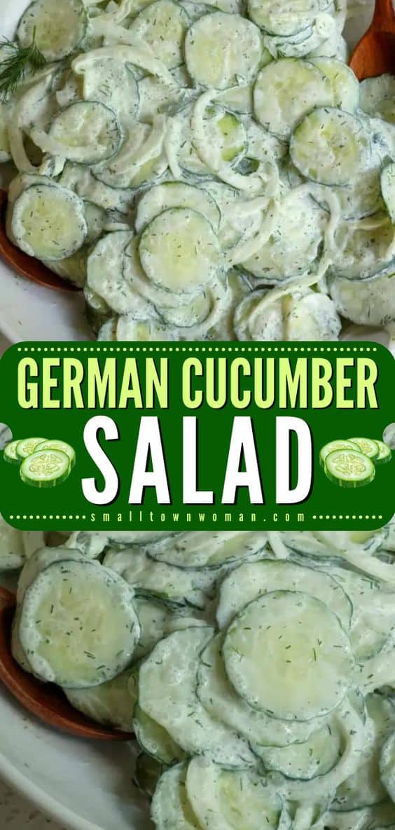 Easy German Cucumber Salad | Small Town Woman