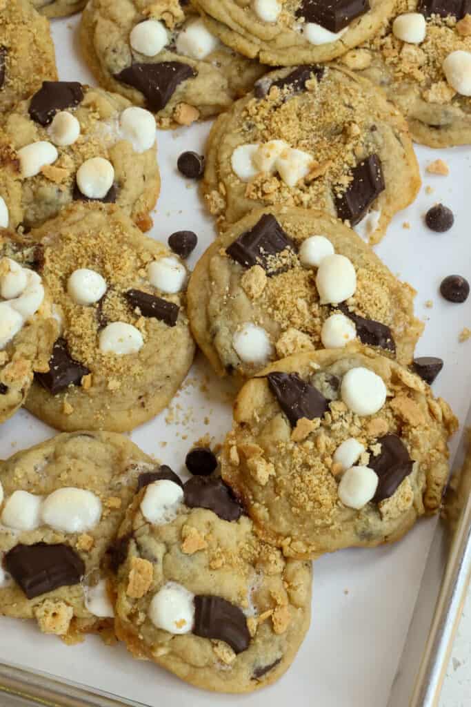 S'mores cookies stay fresh for days. 