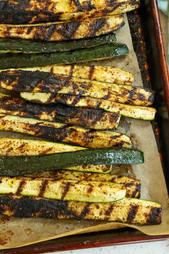 Grill for about 3-4 minutes and then flip skin side down and grill for an additional 3-4 minutes. 