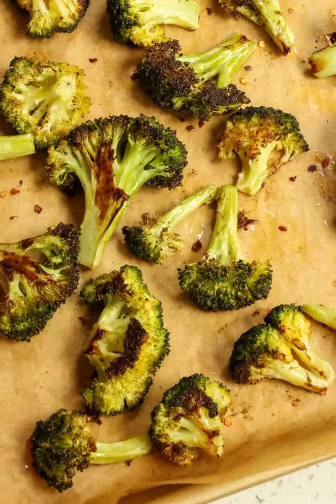 This delicious recipe takes Oven Roasted Broccoli to a whole new level with fresh lemon juice and grated Parmesan Cheese. 