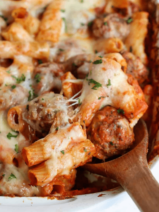 Cheesy Meatball Casserole