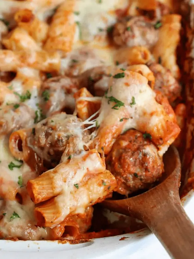 Cheesy Meatball Casserole