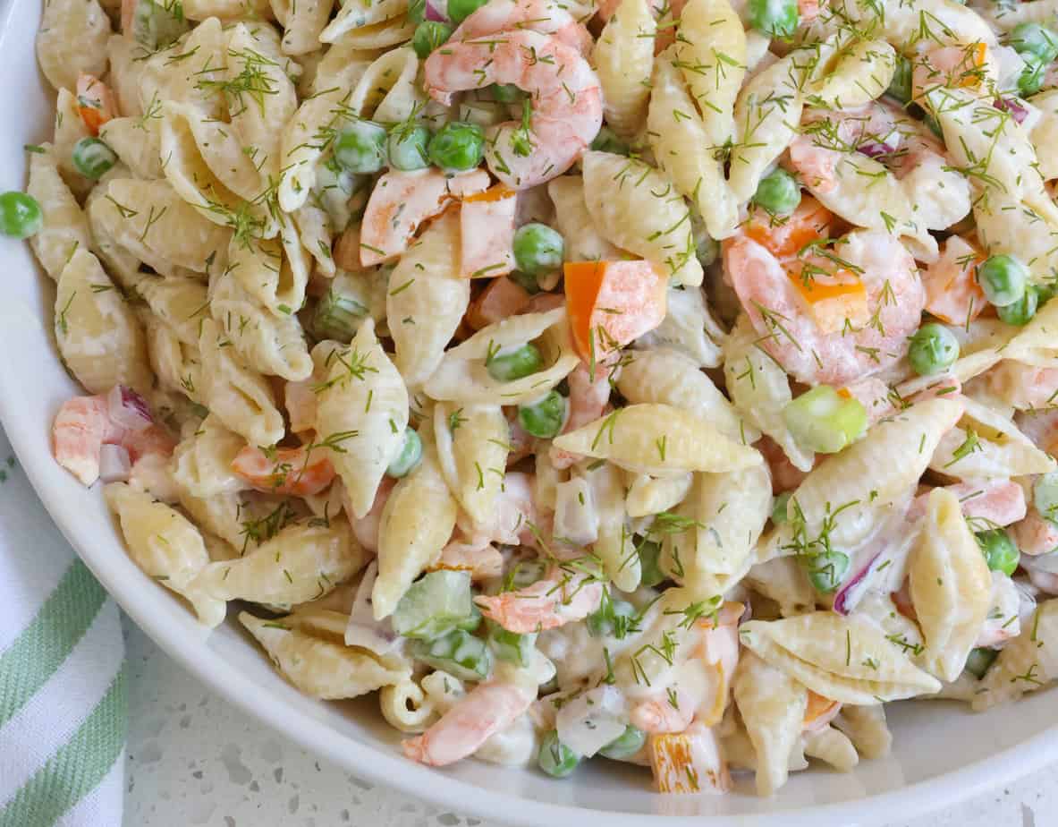 Shrimp Pasta Salad - Small Town Woman