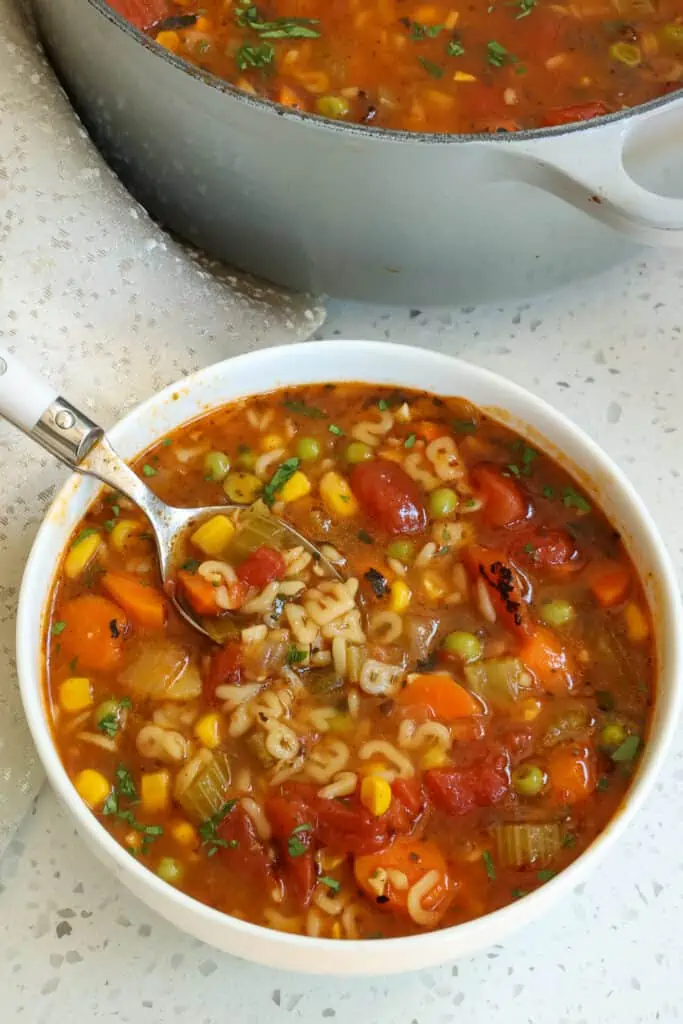 So much better, healthier, and more flavorful than the canned soup version of this alphabet soup