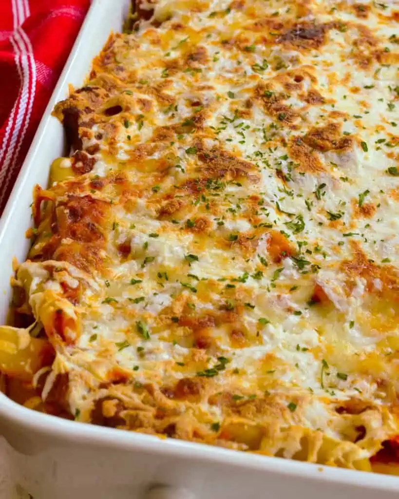 Serve this baked pasta with a simple garden salad and crusty French bread. 
