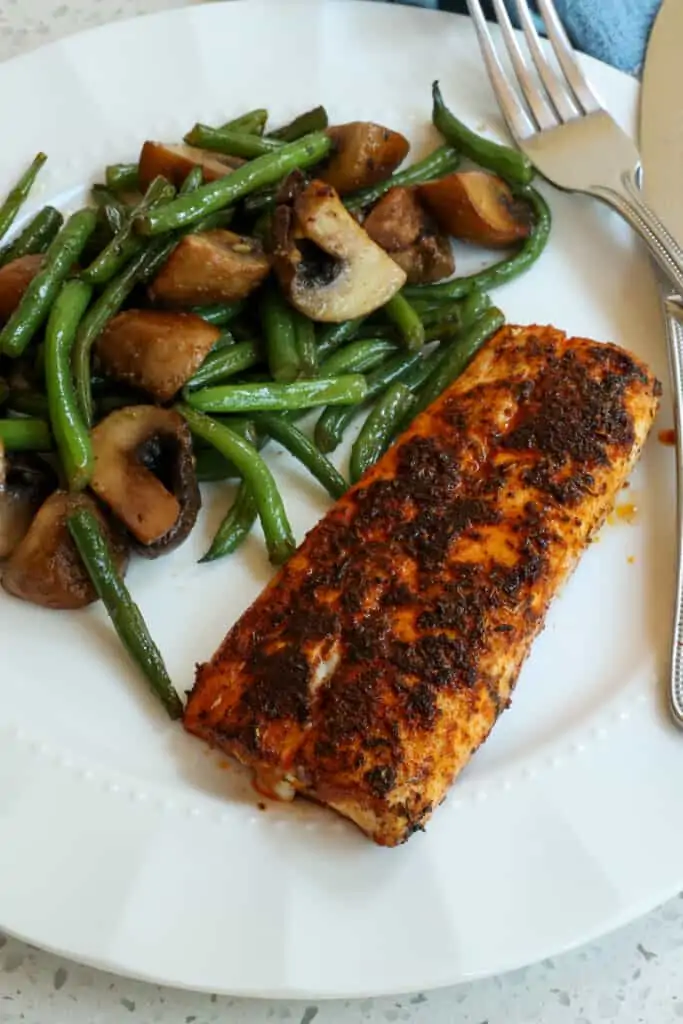 A quick and easy Blackened Mahi Mahi recipe with a flavor blasted homemade Cajun seasoning.