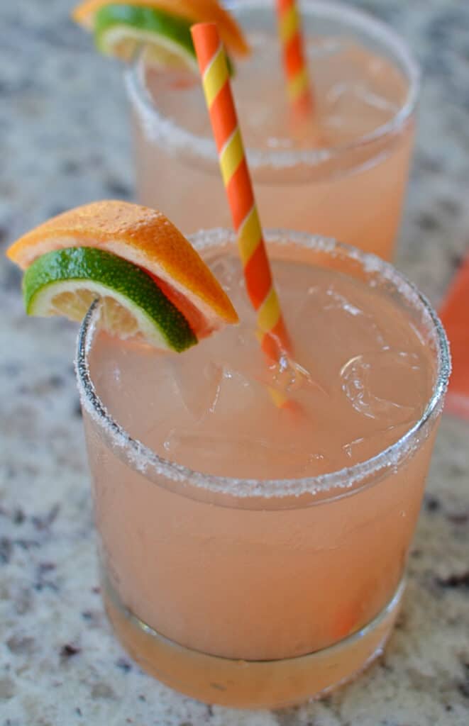 Make a pitcher of these delicious and easy grapefruit margaritas for your upcoming summer party.