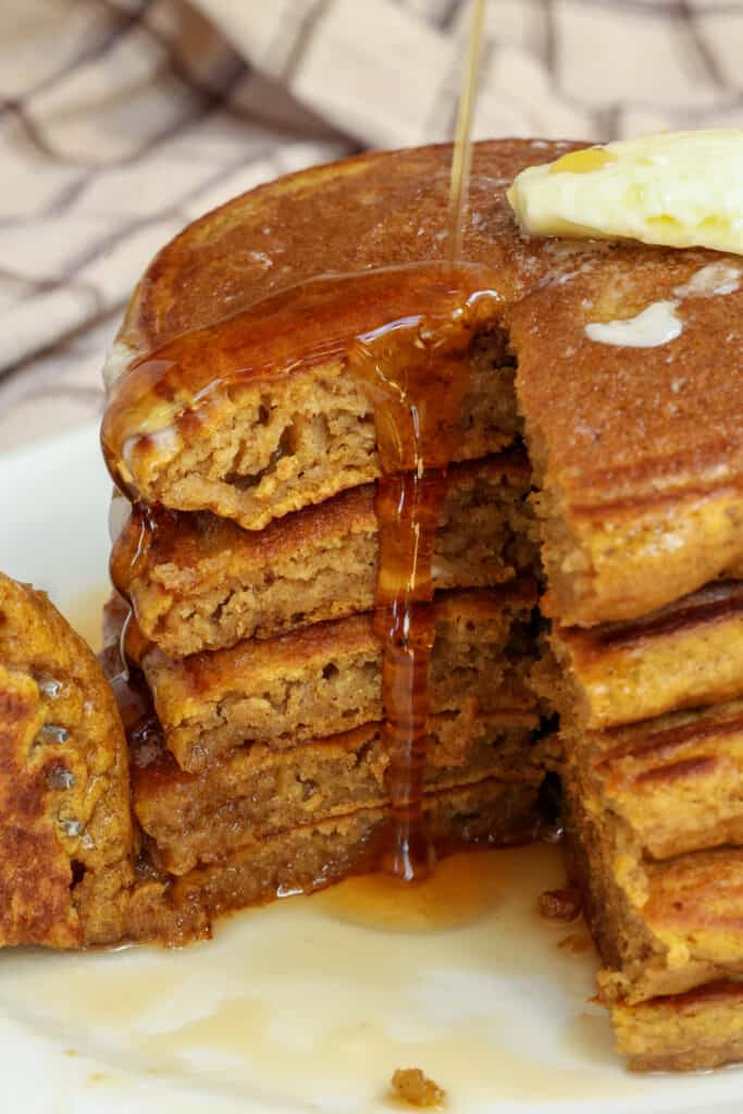 These scrumptious Pumpkin Pancakes are light and fluffy with just the right amount of pumpkin puree and the perfect blend of fall spices