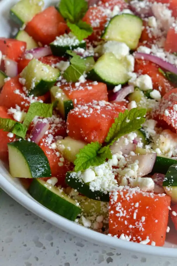 This simple and tasty Watermelon Salad is sure to become a summer favorite. 