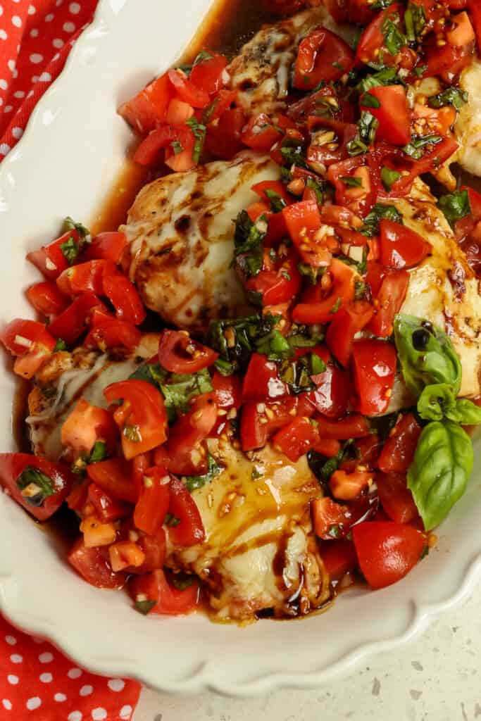 Enjoy this tasty chicken over angel hair pasta or spaghetti and toasted garlic bread. 