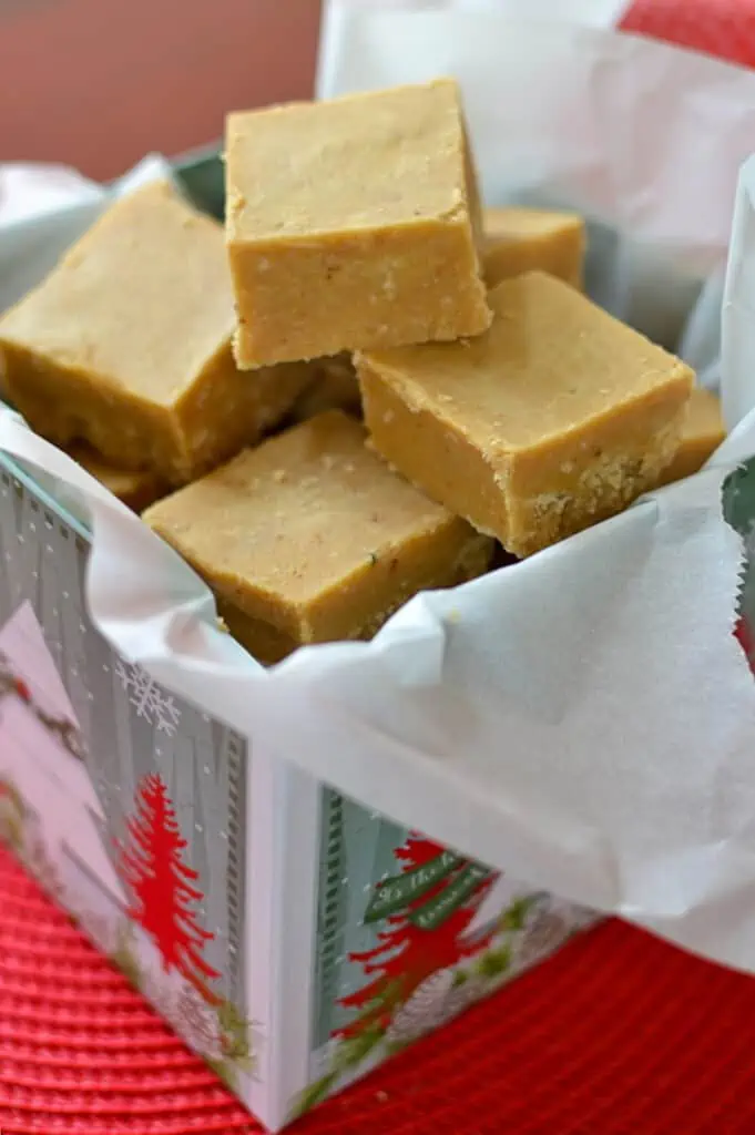 This quick and easy microwave Peanut Butter Fudge with a super creamy texture has only four ingredients and is prepped and in the pan in less than 10 minutes. 