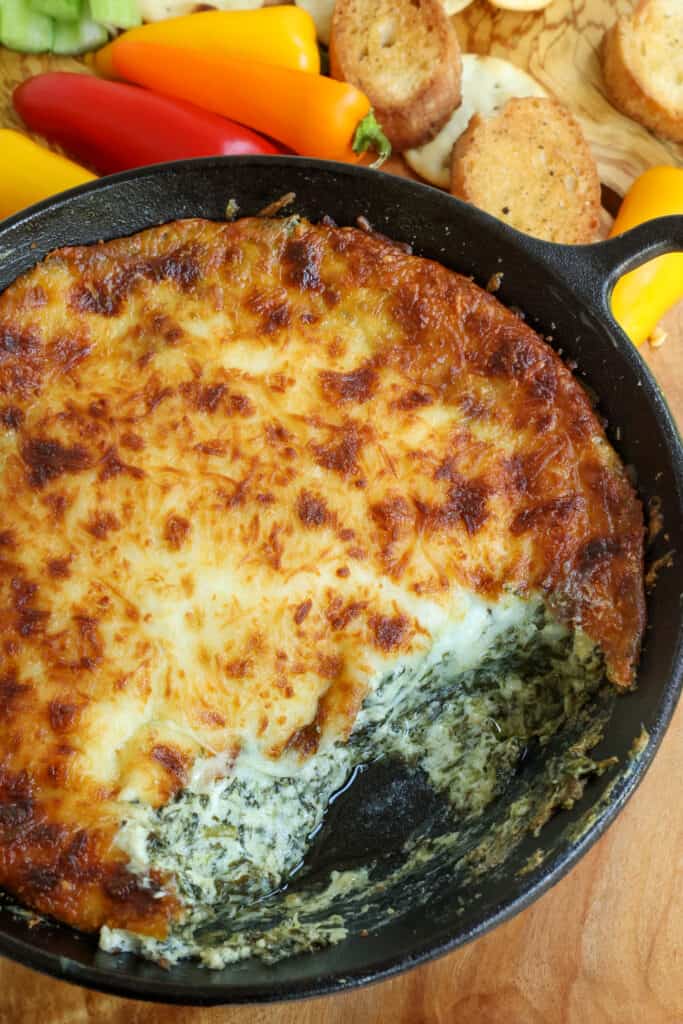 Serve this baked spinach dip with a variety of fresh vegetables and crackers
