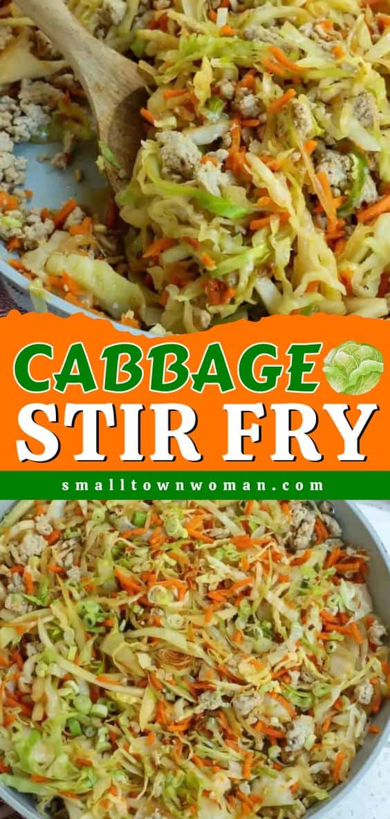 Low Carb Cabbage Stir Fry | Small Town Woman