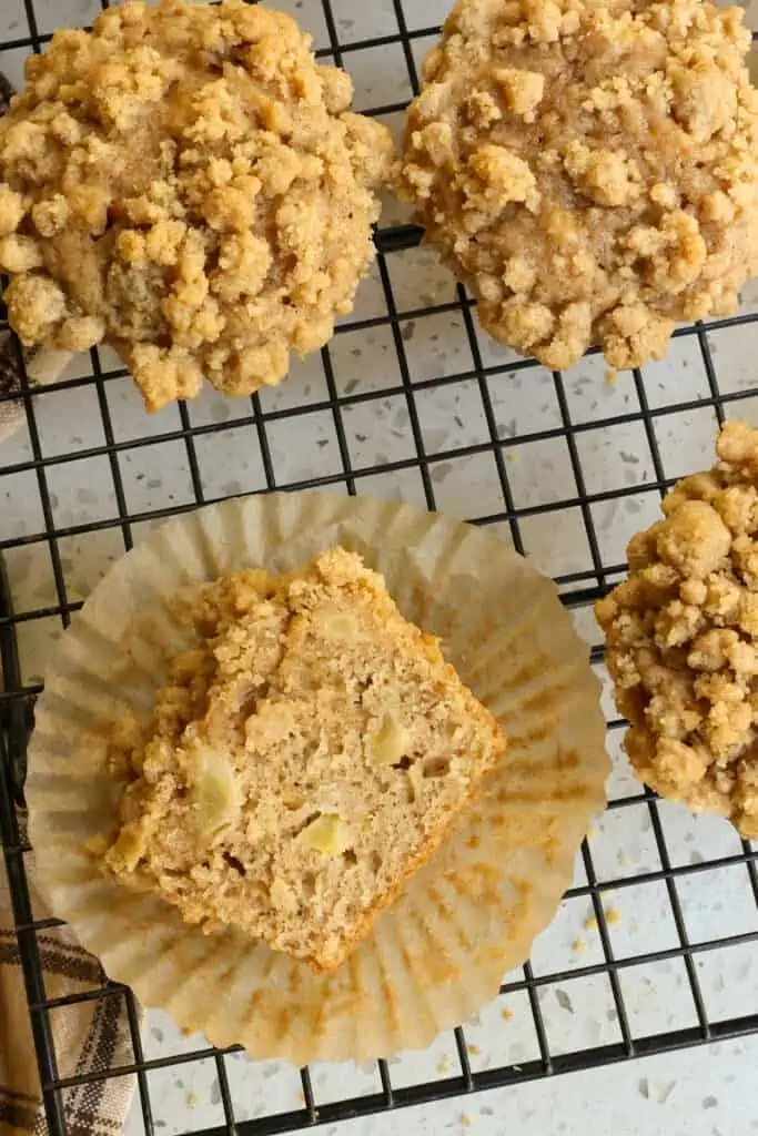 Fully cool the muffins before storing them in an airtight container at room temperature for 3 days or up to 5 days in the fridge.