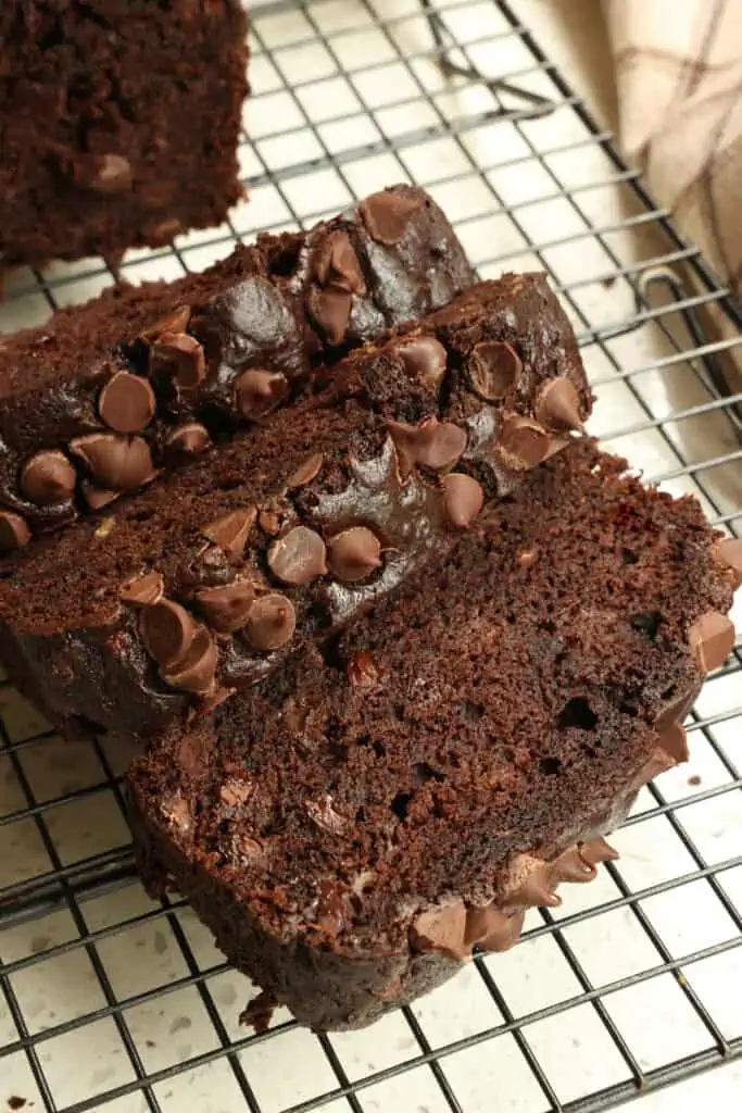  This rich double chocolate bread makes a decadent breakfast, dessert, or afternoon snack treat. 