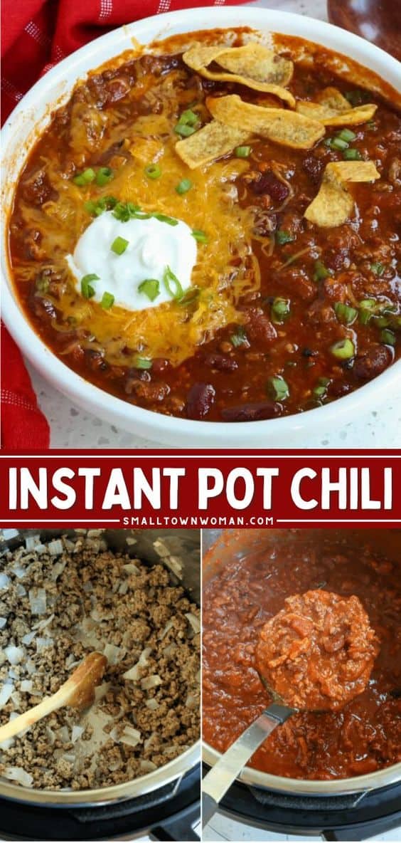 Instant Pot Chili Reciope | Small Town Woman