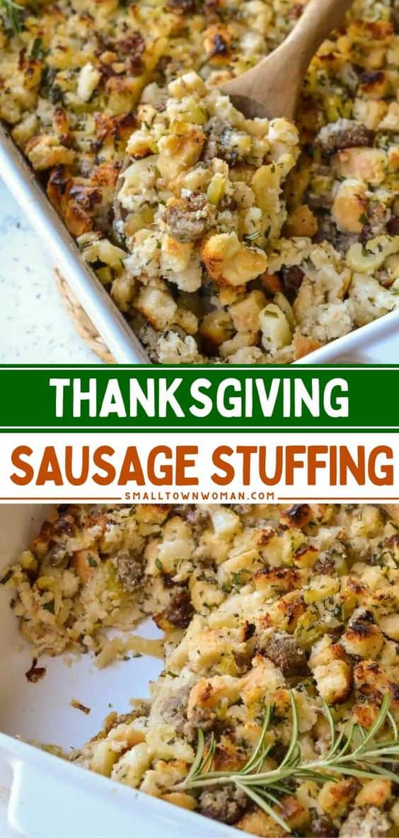 Classic Thanksgiving Sausage Stuffing | Small Town Woman