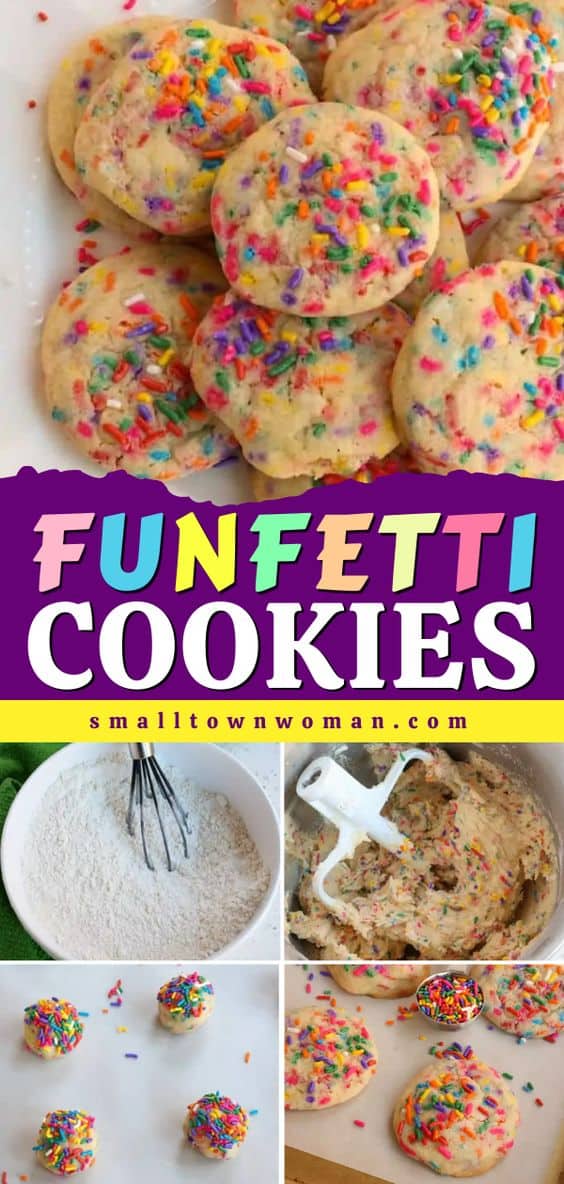 Funfetti Cookies (Sprinkle Cookies) Small Town Woman