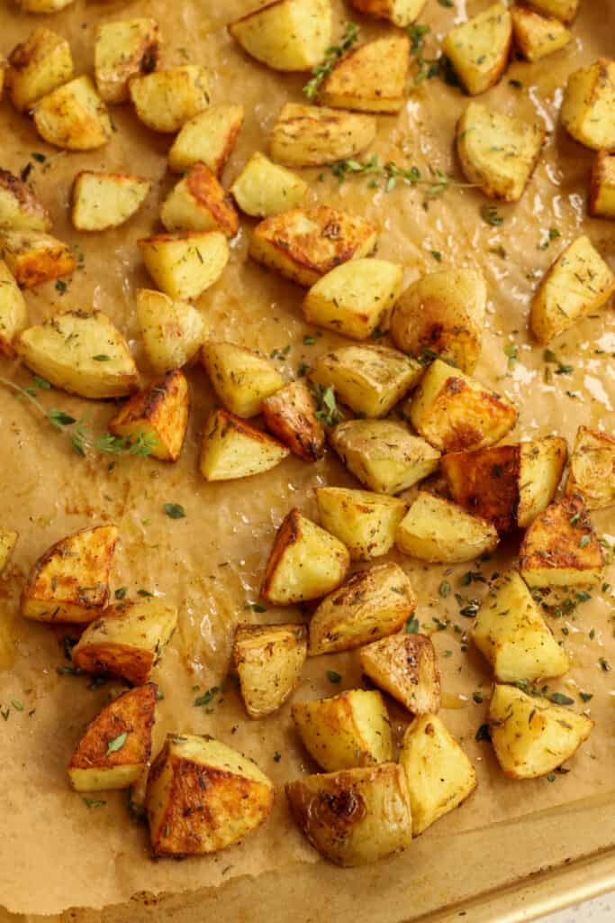 Whip up a batch of roasted potatoes in less than 40 minutes and treat your family tonight.  